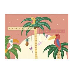 Foto van Wenskaart exotic - tropical birthday