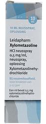 Foto van Leidapharm xylometazoline hcl neusspray 0.5 mg/ml