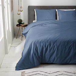 Foto van Luna bedding luna uni - denim blauw dekbedovertrek lits-jumeaux (240 x 220 cm + 2 kussenslopen) dekbedovertrek