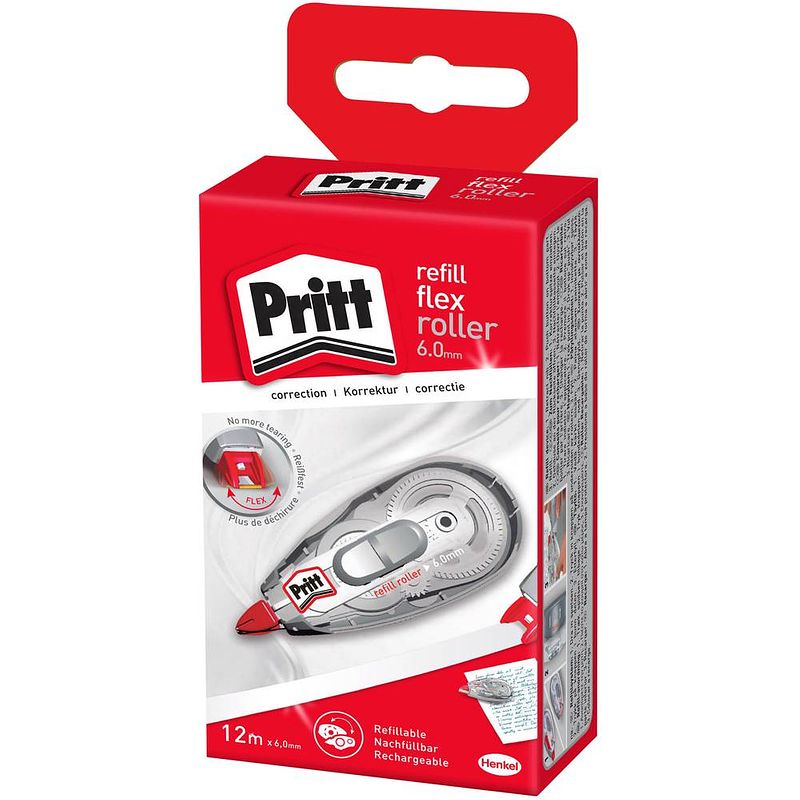 Foto van Pritt correctieroller refill flex 6 mm x 12 m