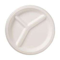 Foto van Verdeelborden bagasse - ø22.5 cm - set van 8