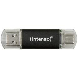 Foto van Intenso twist line usb-stick 64 gb usb-a, usb-c, usb 3.1 gen 1 antraciet 3539490