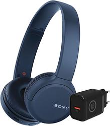 Foto van Sony wh-ch510 blauw + bluebuilt oplader