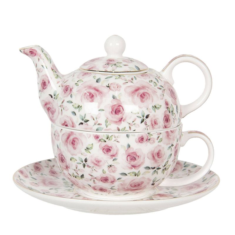 Foto van Clayre & eef tea for one 16*10*14 cm / 400 ml / 250 ml meerkleurig