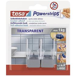 Foto van Tesa powerstrips® tesa powerstrips haken transparant transparant, chroom