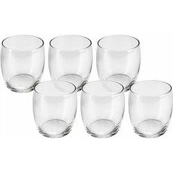 Foto van Drinkglazen 6 stuks in de verpakking - waterglazen van 390 ml - chique waterglazen/sapglazen (set van 6)