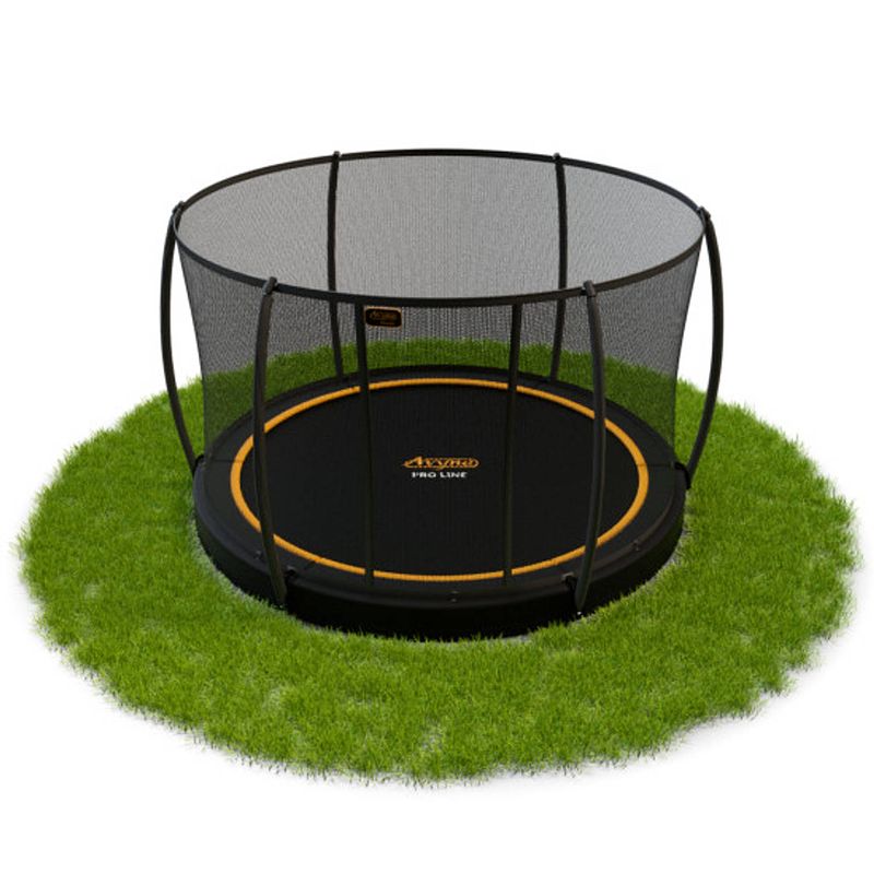 Foto van Avyna pro-line inground trampoline met veiliigheidsnet - ø 365 (12ft) - zwart