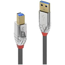 Foto van Lindy usb-kabel usb 3.2 gen1 (usb 3.0 / usb 3.1 gen1) usb-a stekker, usb-b stekker 1 m grijs 36661