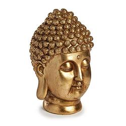 Foto van Boeddha hoofd beeld polyresin goud 26 cm voor binnen - beeldjes