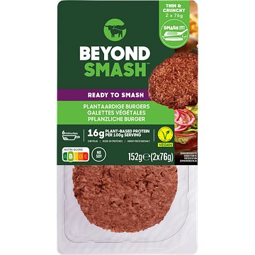 Foto van Beyond smash plantaardige burgers 2 x 76g bij jumbo