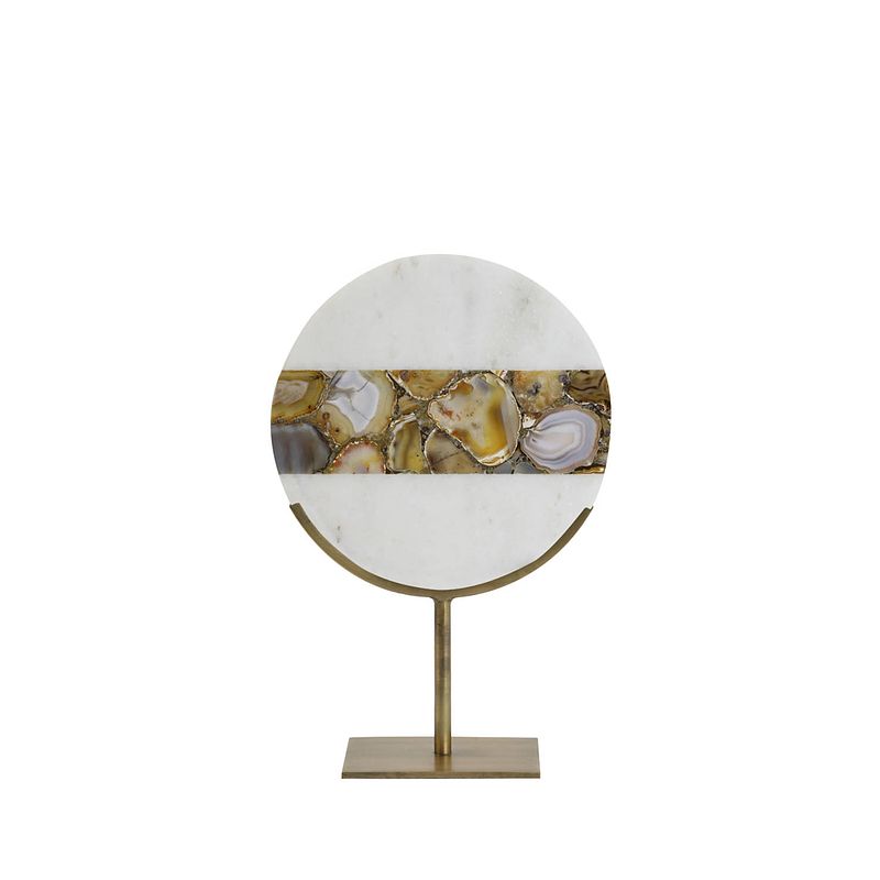 Foto van Light&living ornament op voet 25x10x35 cm gouya marmer+antiek brons