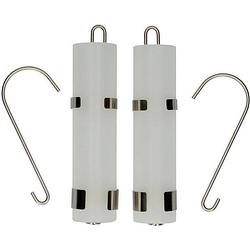 Foto van Set van 2x stuks radiator bak luchtbevochtigers/waterverdampers rond mat wit 325 ml 20 cm - luchtbevochters