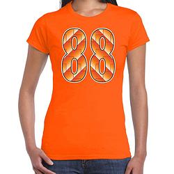 Foto van 1988 ek / nederlands elftal supporter t-shirt oranje voor dames 2xl - feestshirts