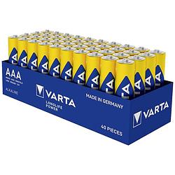 Foto van Varta longlife lr03 aaa batterij (potlood) alkaline 1200 mah 1.5 v 4 stuk(s)