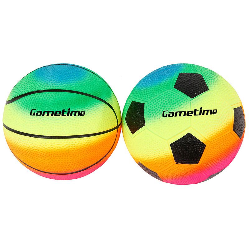 Foto van Gametime mini sportballenset junior 10 cm pvc 2-delig