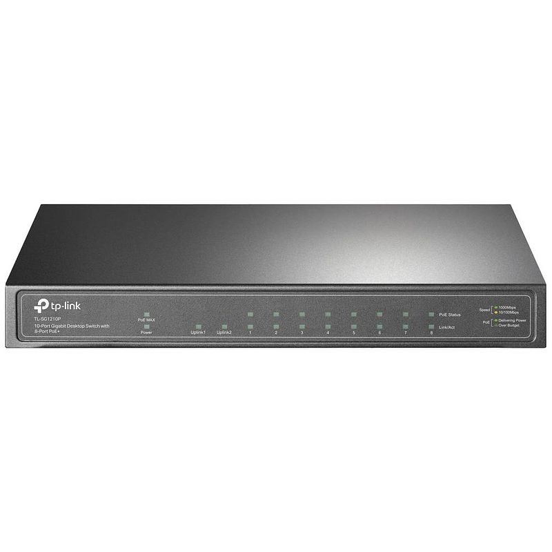 Foto van Tp-link tl-sg1210mp netwerk switch 9 poorten 1 gbit/s poe-functie