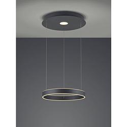Foto van Moderne hanglamp logan - metaal - grijs