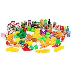 Foto van 120 delige voedsel speelgoed set perfect voor keukens en speelgoedwinkels