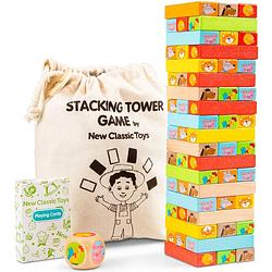 Foto van New classic toys blokkentoren jenga junior hout 4-delig