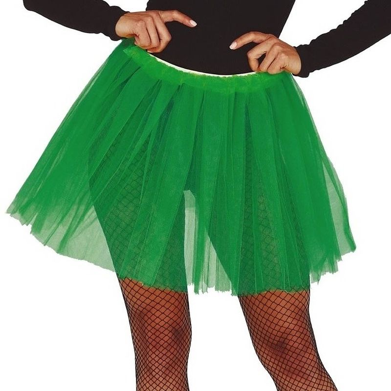 Foto van Halloween korte tule onderrok groen 40 cm voor dames - verkleedattributen