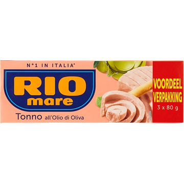 Foto van Rio mare tonijn in olijfolie voordeel verpakking 3 x 80g bij jumbo