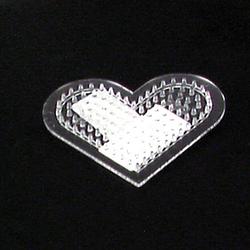 Foto van Hama strijkkralen grondplaat hart klein transparant