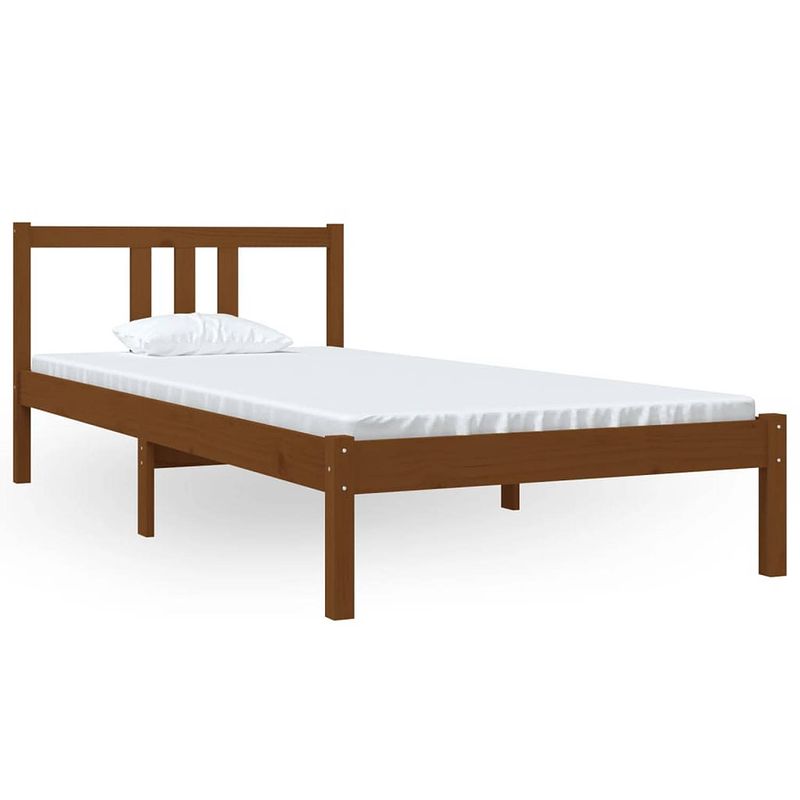 Foto van Vidaxl bedframe massief hout honingbruin 90x200 cm