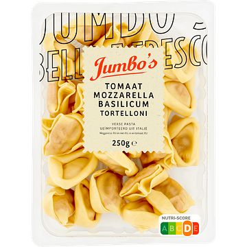 Foto van Jumbo verse pasta tortelloni tomaat, mozzarella & basilicum 250g