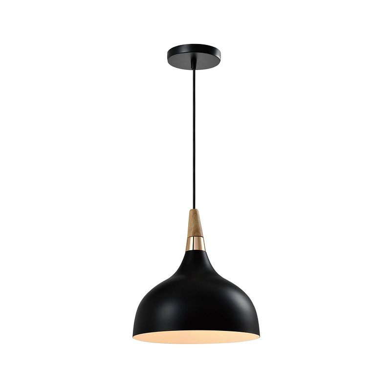 Foto van Quvio hanglamp rond zwart - quv5136l-black