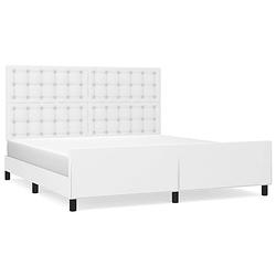 Foto van The living store bedframe - 203 x 186 x 118/128 cm - duurzaam kunstleer