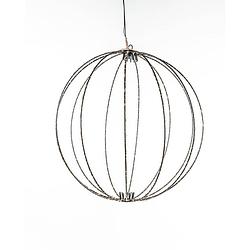 Foto van Anna'ss collection - metal 40cm 3d ball black with 192led classic warm/ copper wi