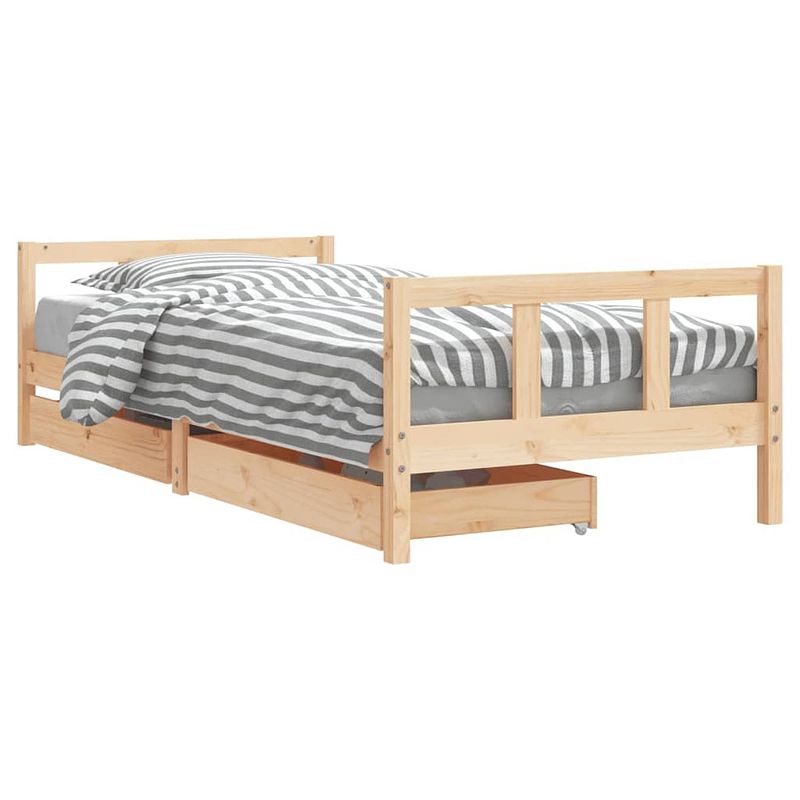 Foto van Vidaxl kinderbedframe 90x200 cm massief grenenhout