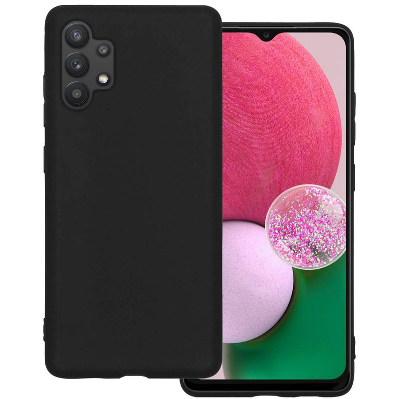 Foto van Basey samsung galaxy a13 4g hoesje siliconen hoes case cover samsung galaxy a13 4g-zwart