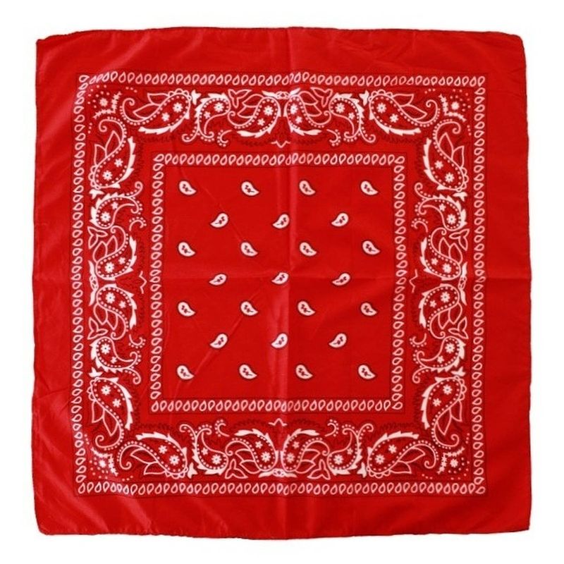 Foto van Voordelige rode paisley print bandana - boeren zakdoek