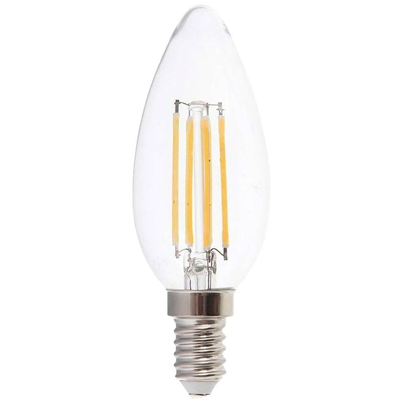 Foto van V-tac 217423 led-lamp energielabel f (a - g) e14 kaars 6.00 w warmwit (ø x h) 35 mm x 98 mm 1 stuk(s)