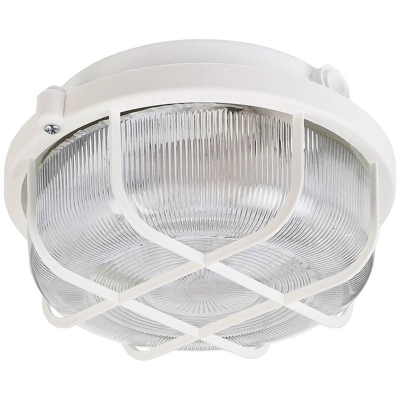 Foto van Deko light syrma rund weiß 401014 buitenplafondlamp, buitenlamp (wand) e27 wit