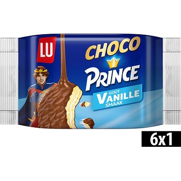 Foto van Lu prince choco prince koeken met chocolade en vanille 170g bij jumbo