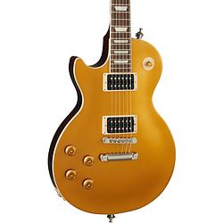 Foto van Gibson artist collection slash "victoria" les paul standard lh gold top linkshandige elektrische gitaar met koffer