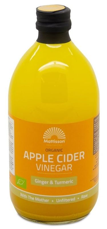 Foto van Mattisson healthstyle biologische appel cider vinegar ginger & turmeric