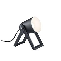 Foto van Industriële tafellamp marc - hout - zwart