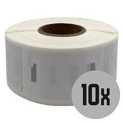 Foto van Dula dymo compatible labels - wit - s0929120 - vierkante etiketten - 10 rollen - 25 x 25 mm - 750 labels per rol