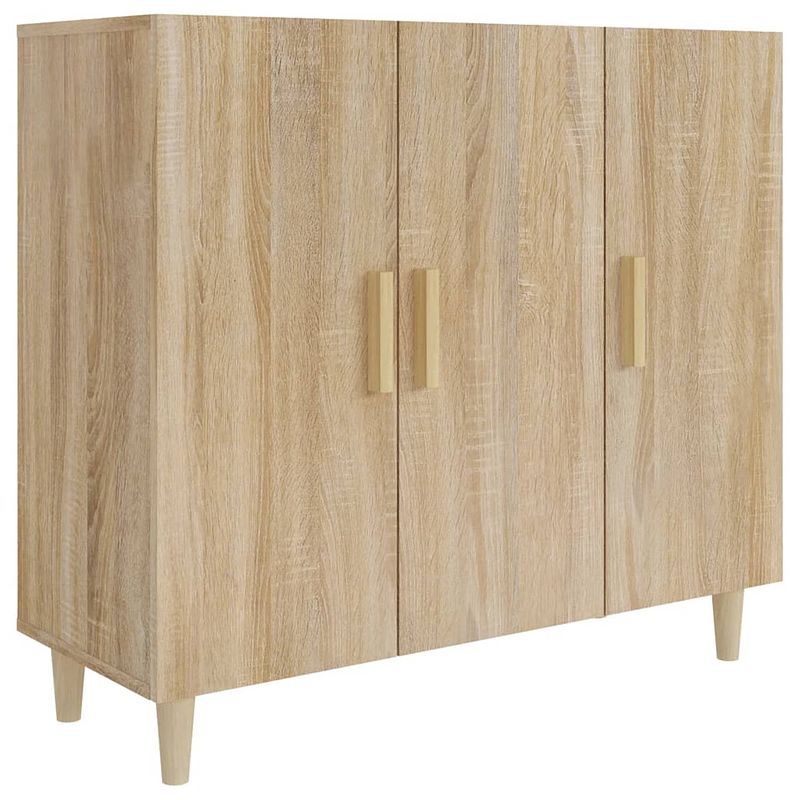 Foto van Vidaxl dressoir 90x34x80 cm bewerkt hout sonoma eikenkleurig