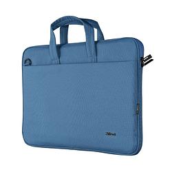 Foto van Trust bologna slim laptop bag 16 inch eco laptop tas blauw