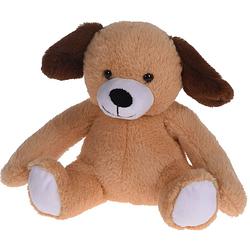 Foto van Tender toys knuffeldier hond junior 20 x 22 cm pluche bruin