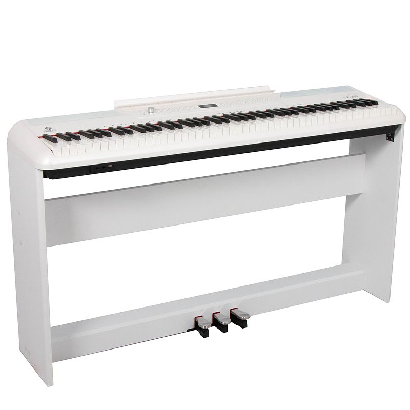 Foto van Fazley dp-250-wh + st1 digitale piano wit