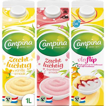 Foto van Campina vla variatie 3 x 1l bij jumbo