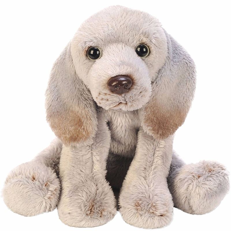 Foto van Pluche weimaraner grijs knuffel hond 13 cm - knuffel huisdieren