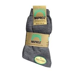 Foto van Naproz thermo sokken grijs maat 43-46 3 paar