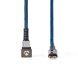 Foto van Nedis usb-kabel - zwart - 1.00 m