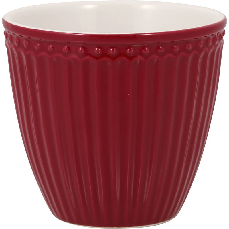 Foto van Greengate beker (latte cup) alice claret red 300 ml - ø 10 cm